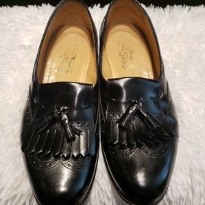 Salvatore Ferragamo Lucas Leather Kiltie Tassle Sh